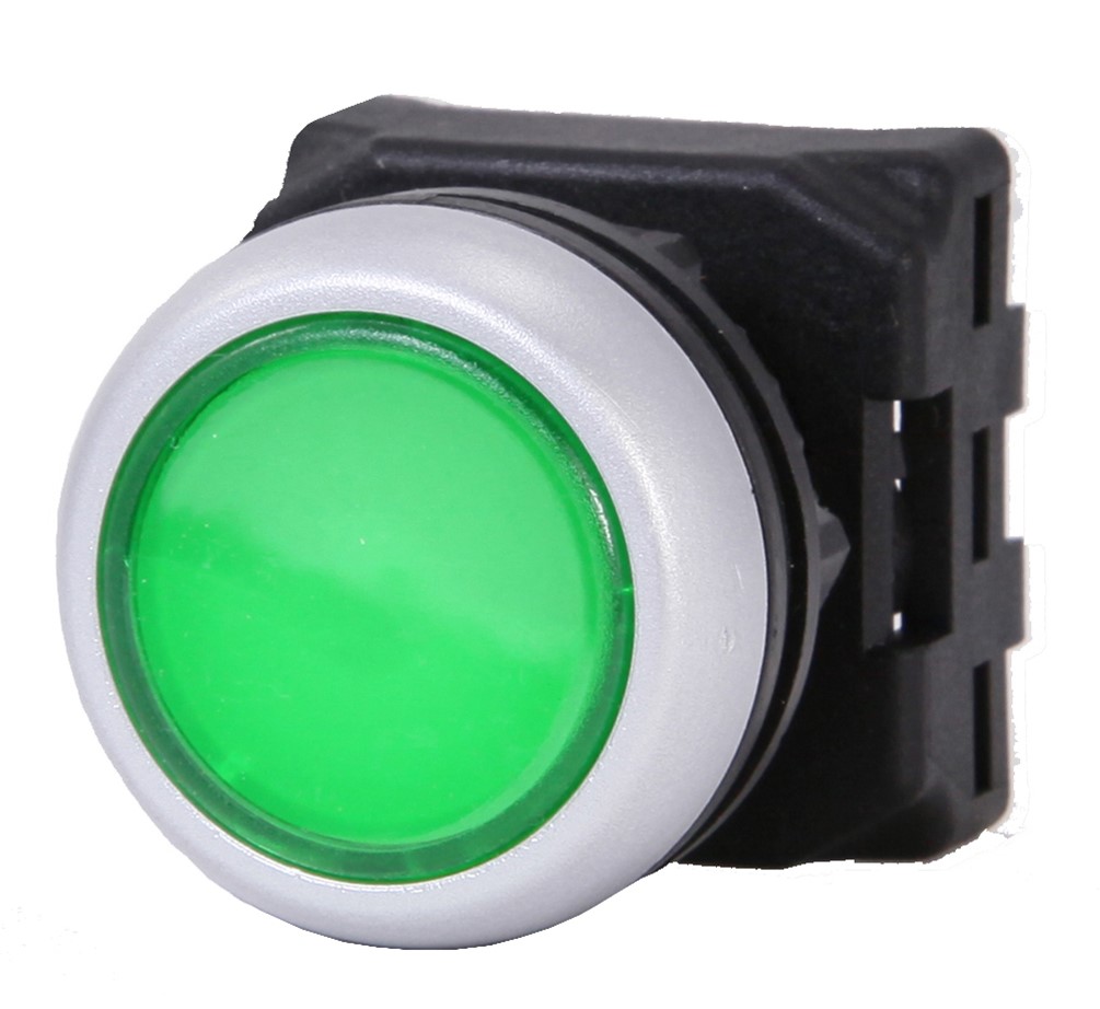 RS PRO RSEG Series Green Spring Return Push Button Head, 22 mm Cutout, IP65