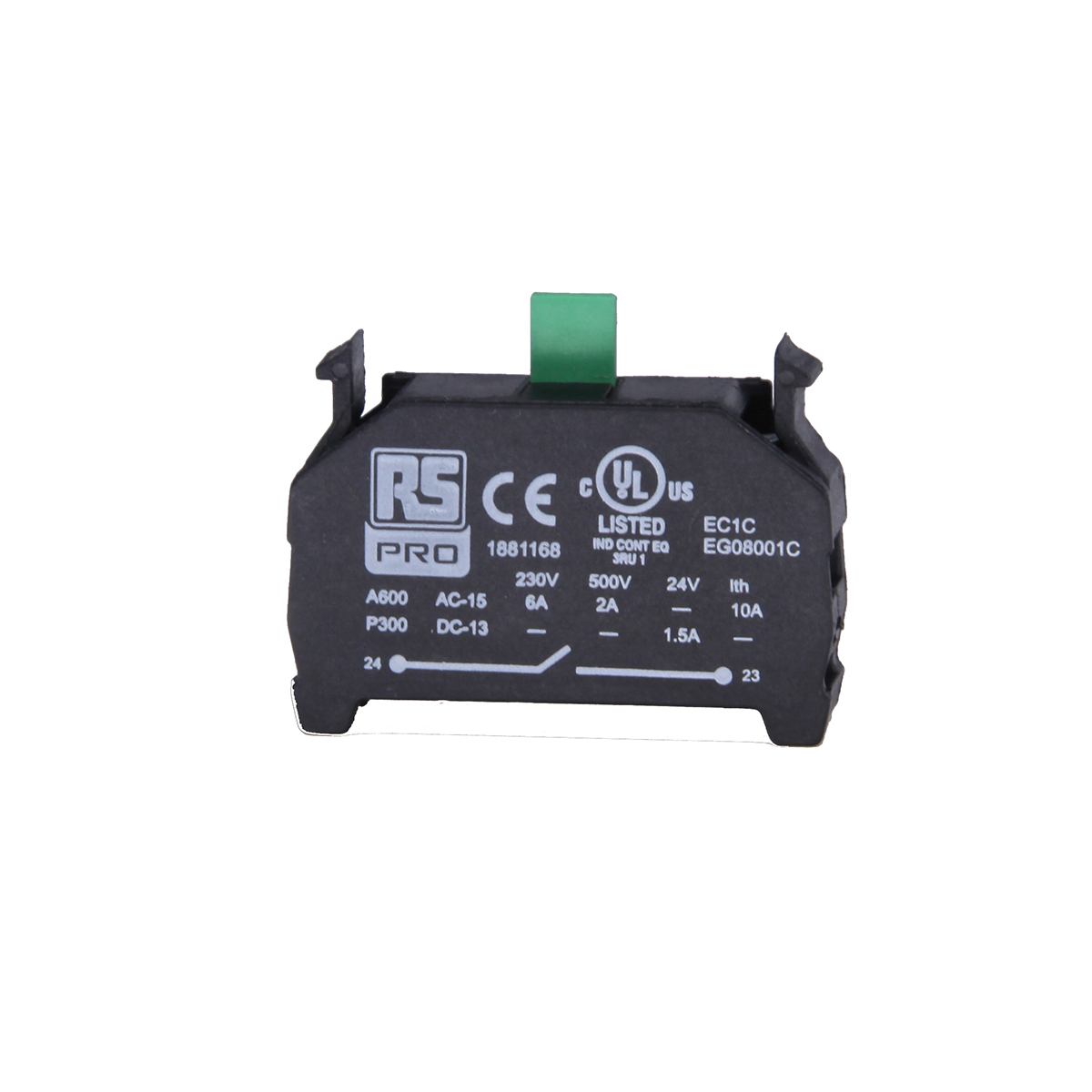188-1168 RS PRO for Use with RS PRO Modular Plastic Push Button Series, 1 NO