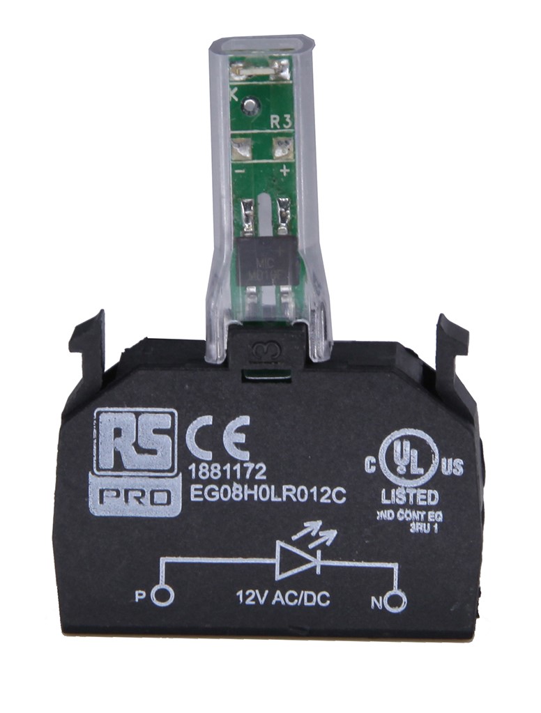 RS PRO Light Block, 12V ac/dc, White Light