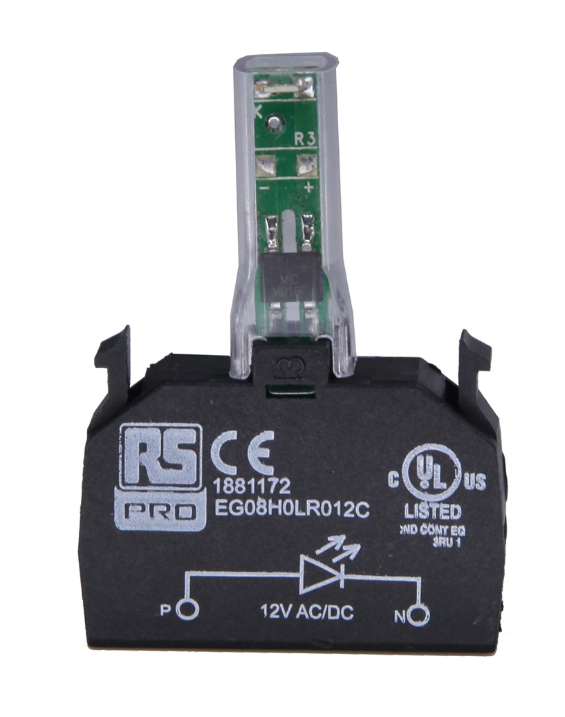 RS PRO RSE Series Light Block, 12V ac/dc, Green Light