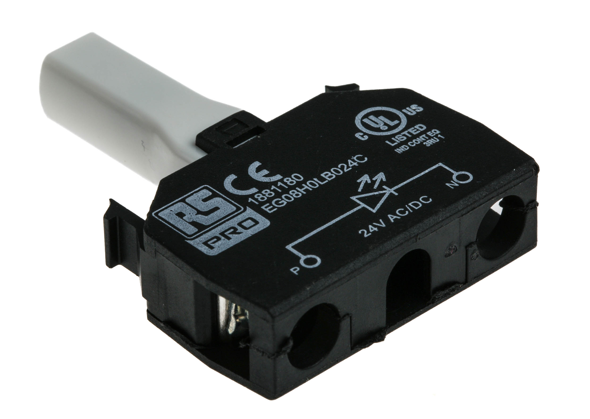 188-1180 RS PRO Light Block, 24V ac/dc, Blue Light