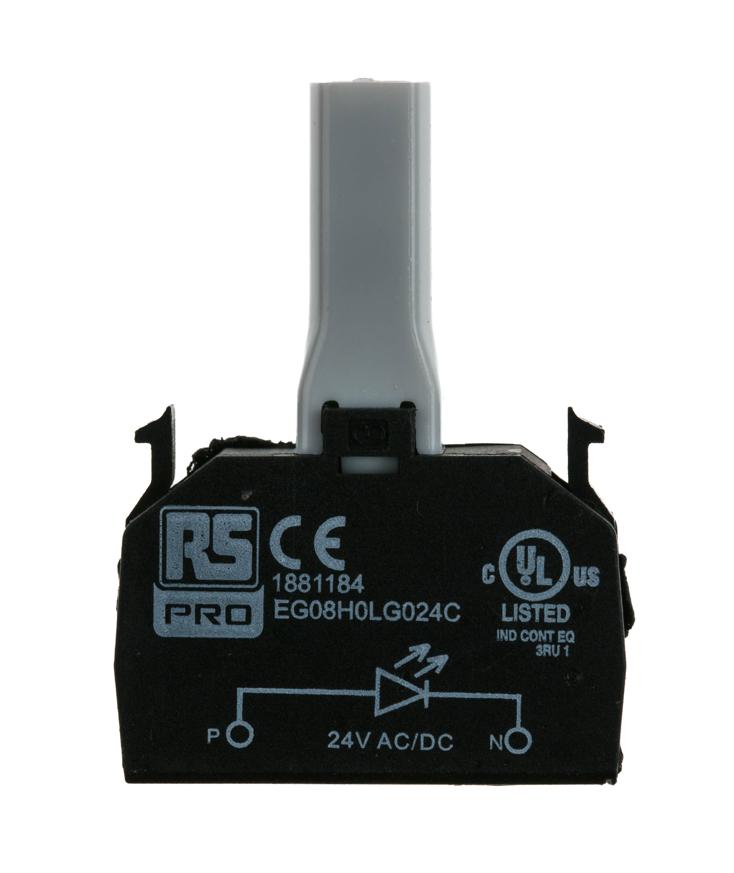 RS PRO Light Block, 24V ac/dc, Green Light
