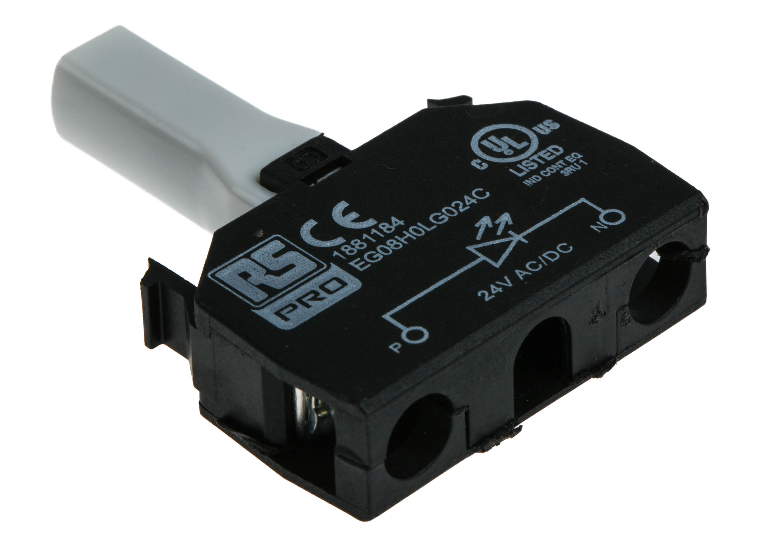 188-1184 RS PRO Light Block, 24V ac/dc, Green Light
