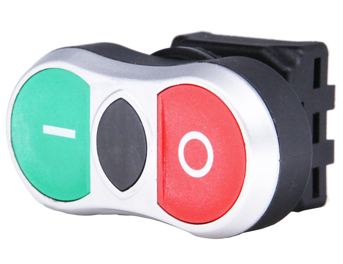 RS PRO RSEG Series Green, Red Spring Return Push Button Head, 22 mm Cutout, IP65