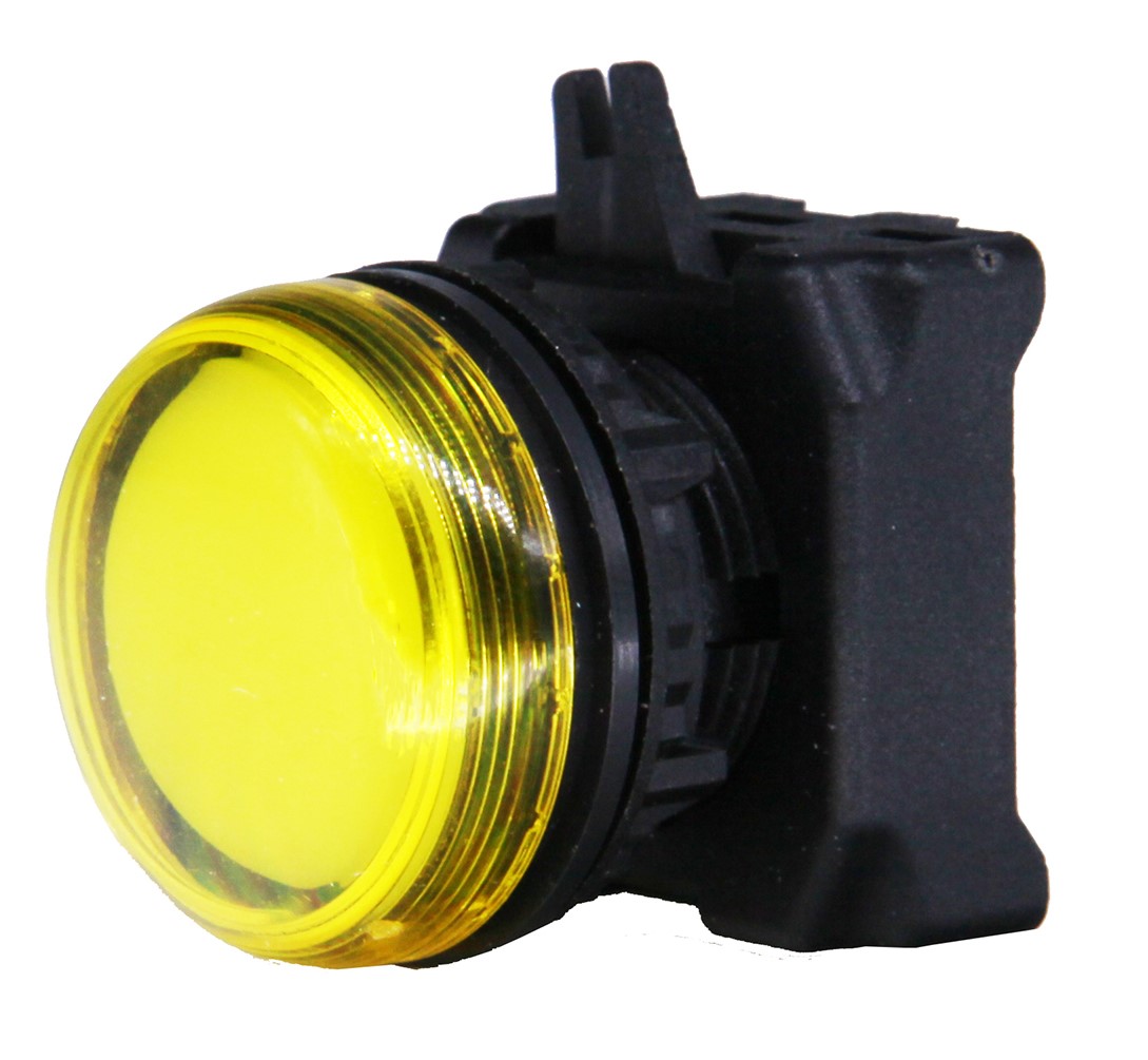 RS PRO Yellow Pilot Light Head, 22.5 mm Cutout