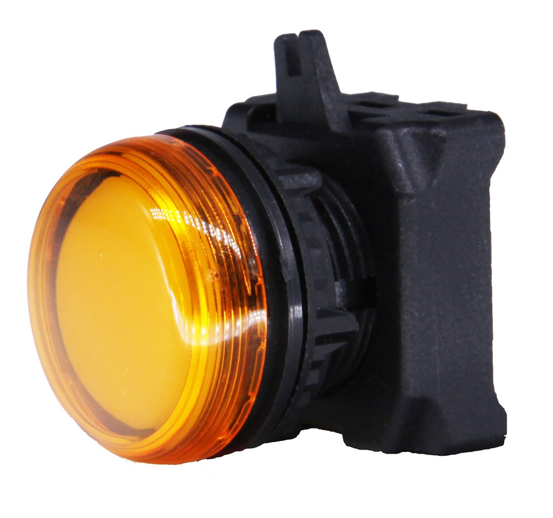 RS PRO Amber Pilot Light Head, 22.5 mm Cutout
