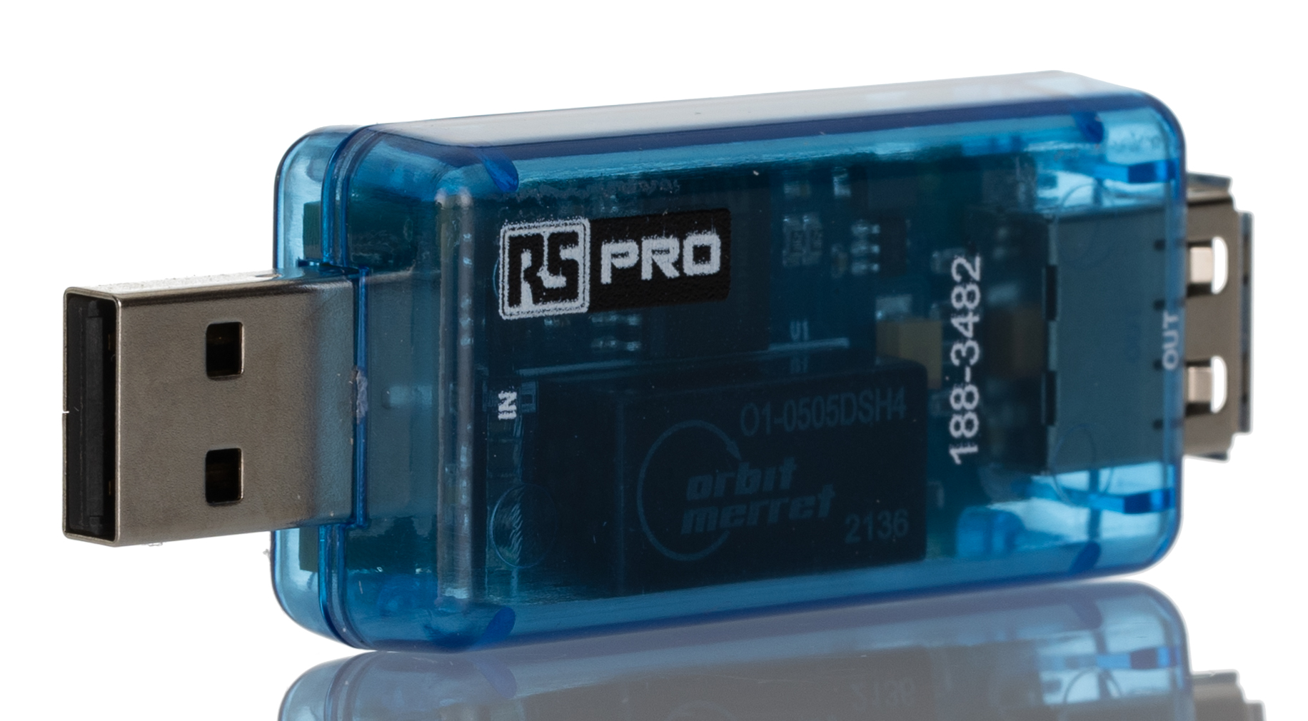 RS PRO Straight, Cable- 1 Port Type USB Type A to A USB Connector USB 2.0