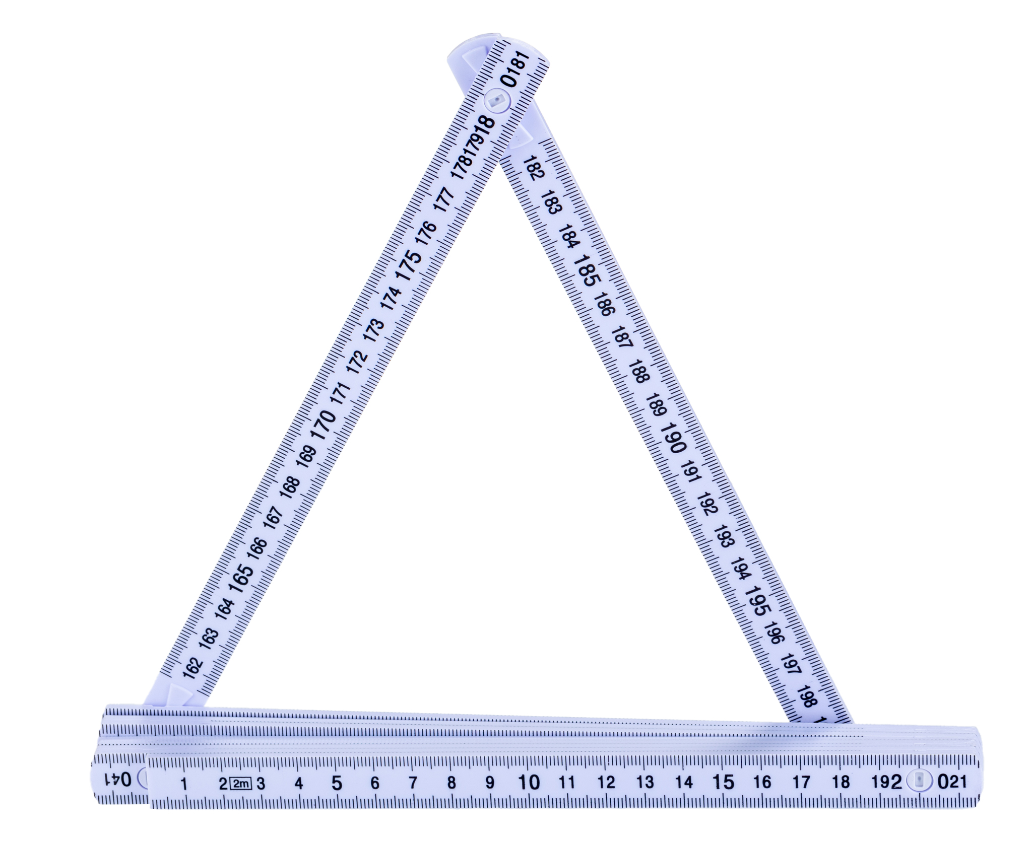 188-9702 RS PRO 2 m Plastic Folding Ruler Metric