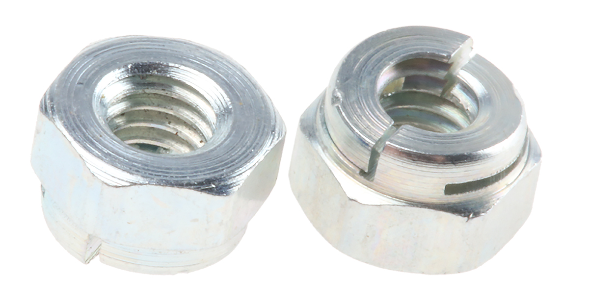 Aerotight, Bright Zinc Steel Locknut, RoHS, M4