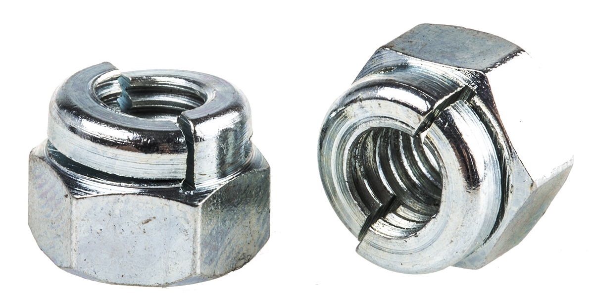 Aerotight, Bright Zinc Steel Locknut, RoHS, M6