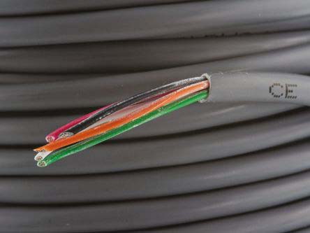 Alpha Wire Alpha Essentials Communication & Control Control Cable, 5 Cores, 0.56mm² 20 AWG, Unscreened, 30 m, Grey