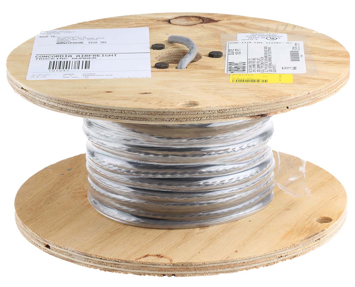 18968c-sl005 Alpha Wire Alpha Essentials Communication & Control Control Cable, 8 Cores, 0.56mm² 20 AWG, Unscreened, 30 m, Grey