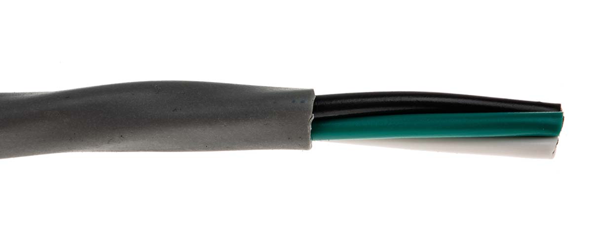 18984c-sl005 Alpha Wire Alpha Essentials Communication & Control Control Cable, 4 Cores, 0.81mm² 18 AWG, Unscreened, 30 m, Grey