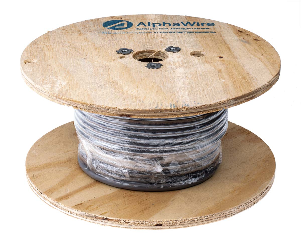 18988c-sl005 Alpha Wire Alpha Essentials Communication & Control Control Cable, 8 Cores, 0.81mm² 18 AWG, Unscreened, 30 m, Grey