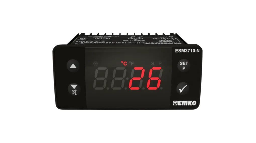 Emko ESM Panel Mount On/Off Temperature Controller, 76x34.5x71mm 1 Input, 1 Output Relay, 10 → 30 V dc Supply