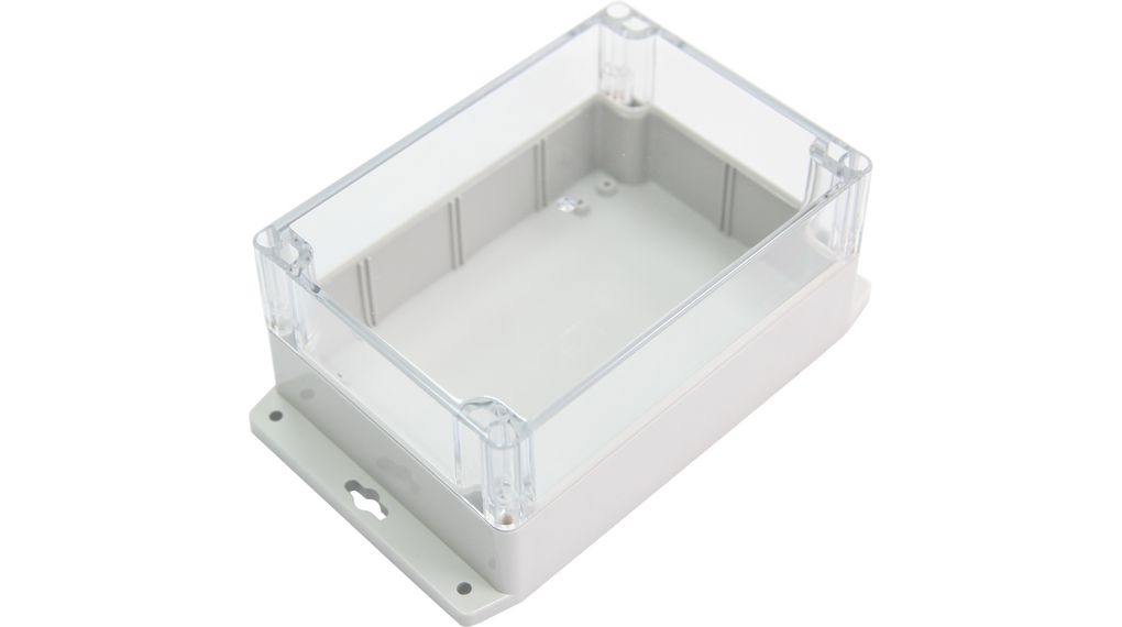 RND RND 455 Series Light Grey Polycarbonate General Purpose Enclosure, IP67, Light Grey Lid, 171 x 121 x 80mm