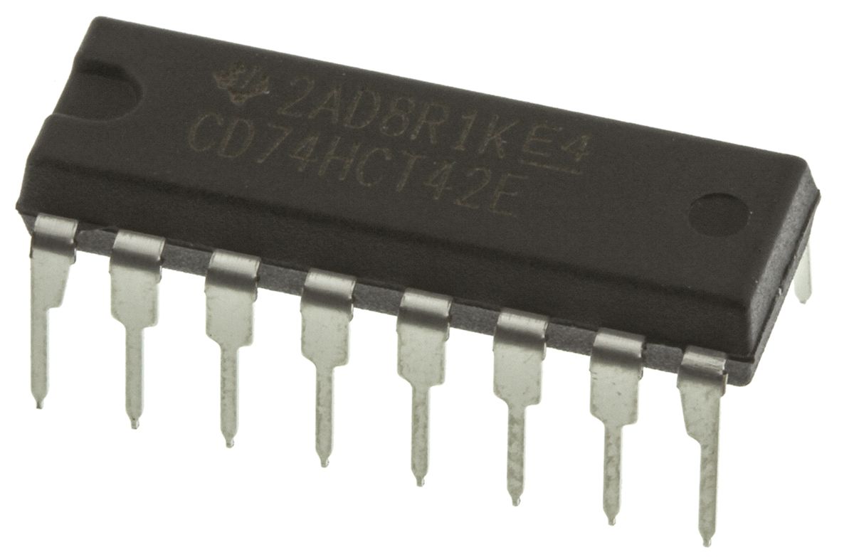 Texas Instruments CD74HCT42E, Decoder, 16-Pin PDIP