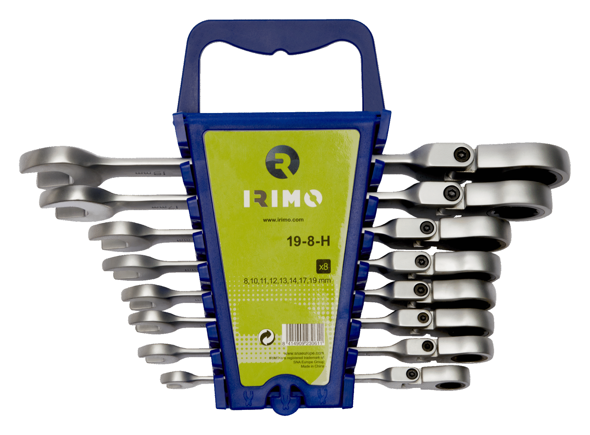 IRIMO 8-Piece Spanner, 8 to 19 mm, Steel Alloy