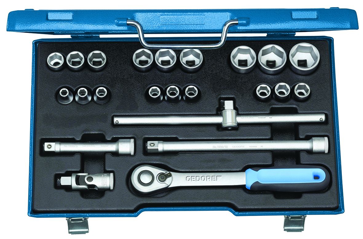 Gedore 23-Piece 1/2 in Hexagon Socket Set