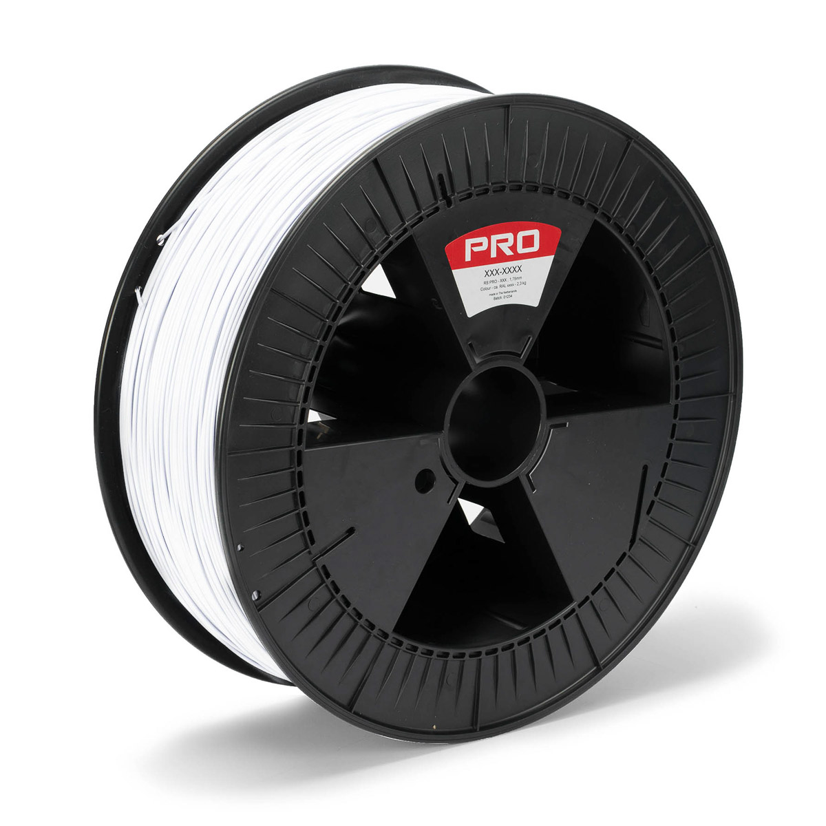 RS PRO 1.75 mm White ABS 3D Printer Filament, 2.3 kg