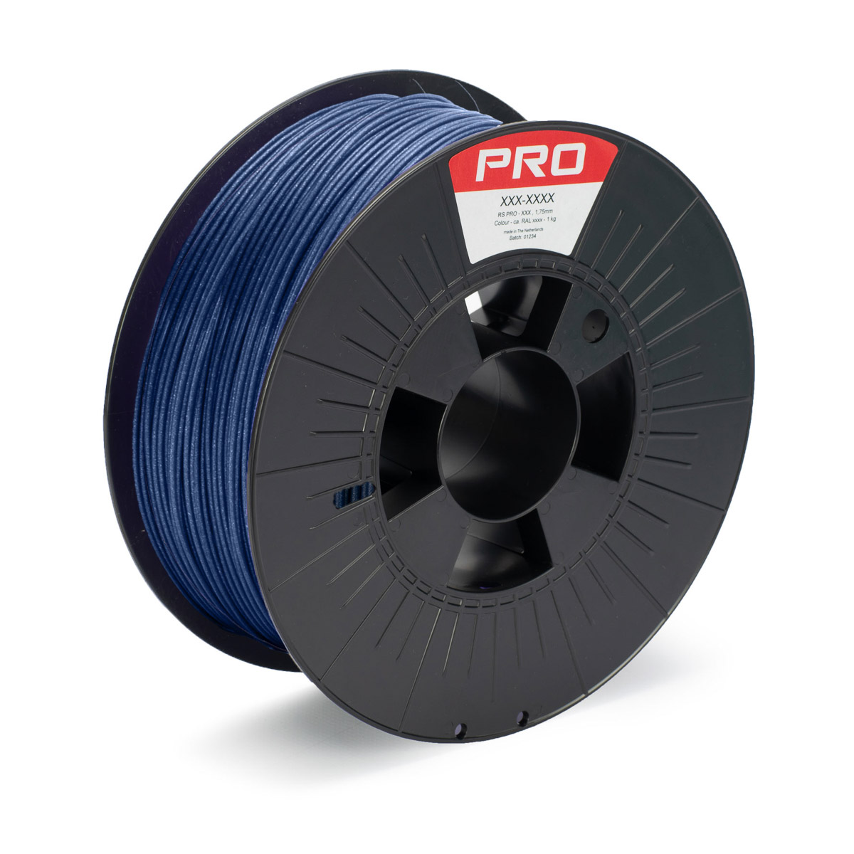 RS PRO 1.75 mm Blue PLA 3D Printer Filament, 1 kg