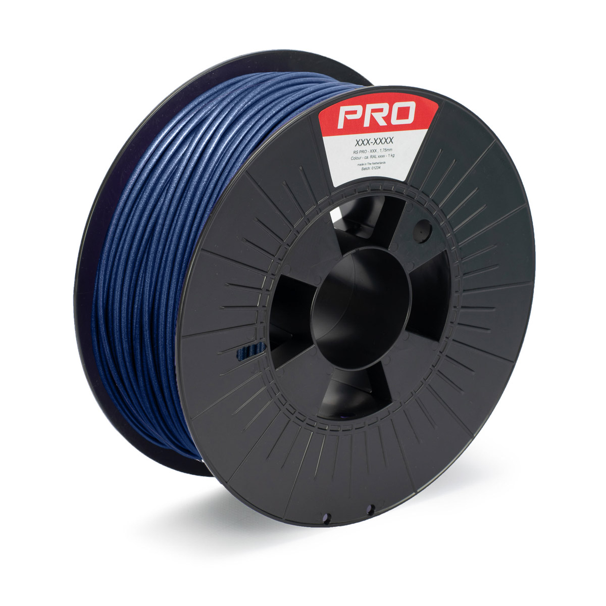 RS PRO 2.85 mm Blue PLA 3D Printer Filament, 1 kg