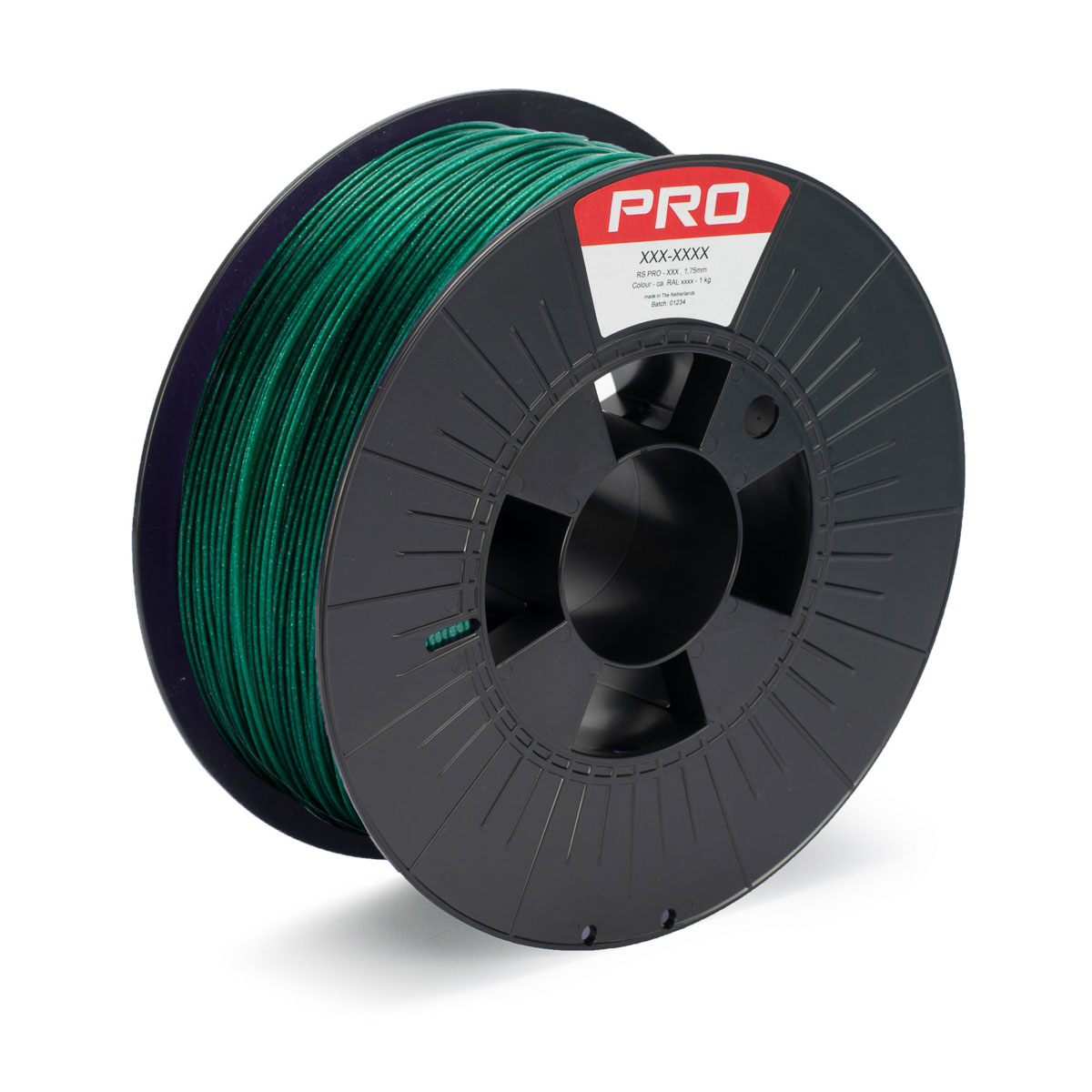 RS PRO 1.75 mm Green PLA 3D Printer Filament, 1 kg