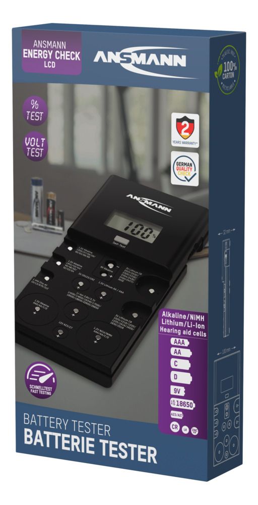 1900-0100-520 Ansmann  Battery Tester Energy Check LCD