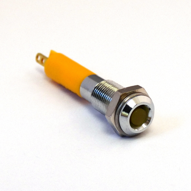 CML Innovative Technologies 1900x35x Series LED Flat Panel Indicator, Yellow Panel Mount Indicator, Tab Termination 12V