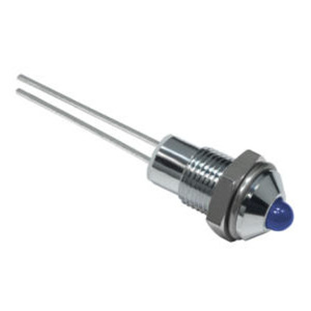 CML Innovative Technologies 1902X Series LED Prominent Panel Indicator, Blue Panel Mount Indicator, Wire Termination