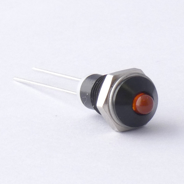 CML Innovative Technologies 1902X Series LED Prominent Panel Indicator, Orange Panel Mount Indicator, Wire Termination