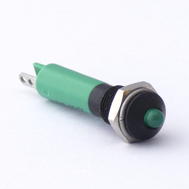CML Innovative Technologies LED Panel Indicator, Green Panel Mount Indicator, Tab Termination 12V 20 mA, IP40, 6 mm