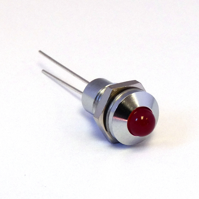 CML Innovative Technologies 1904X Series LED Wire Ended Panel Indicator, Red Panel Mount Indicator, Wire Termination 2V