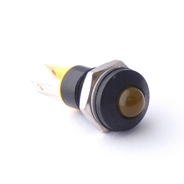 CML Innovative Technologies 1904X Series LED Prominent Panel Indicator with Terminal, Yellow Panel Mount Indicator, Tab