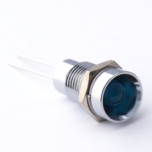 CML Innovative Technologies 1905X Series LED Recessed Panel Indicator, Blue Panel Mount Indicator, Wire Termination