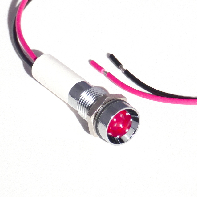 CML Innovative Technologies 1905X Series Recessed LED Indicator with Lead, Red Panel Mount Indicator, Wire Termination