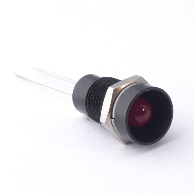 CML Innovative Technologies 1905X Series LED Recessed Panel Indicator, Red Panel Mount Indicator, Wire Termination 2V,