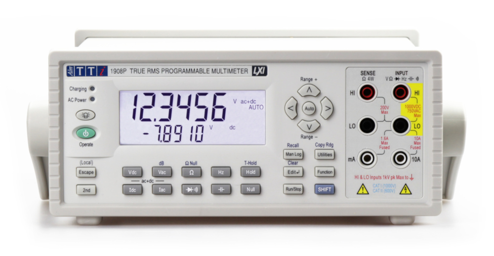 1908p Aim-TTi 1908P Bench Digital Multimeter True RMS, 10 A ac, 10 A dc - UKAS Calibrated
