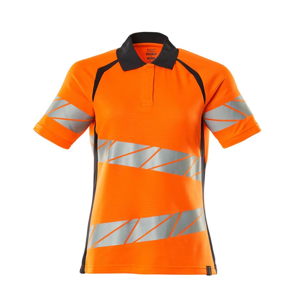 Mascot Workwear 19093-771 Orange, Navy Women's Hi Vis Polo Shirt 2XL