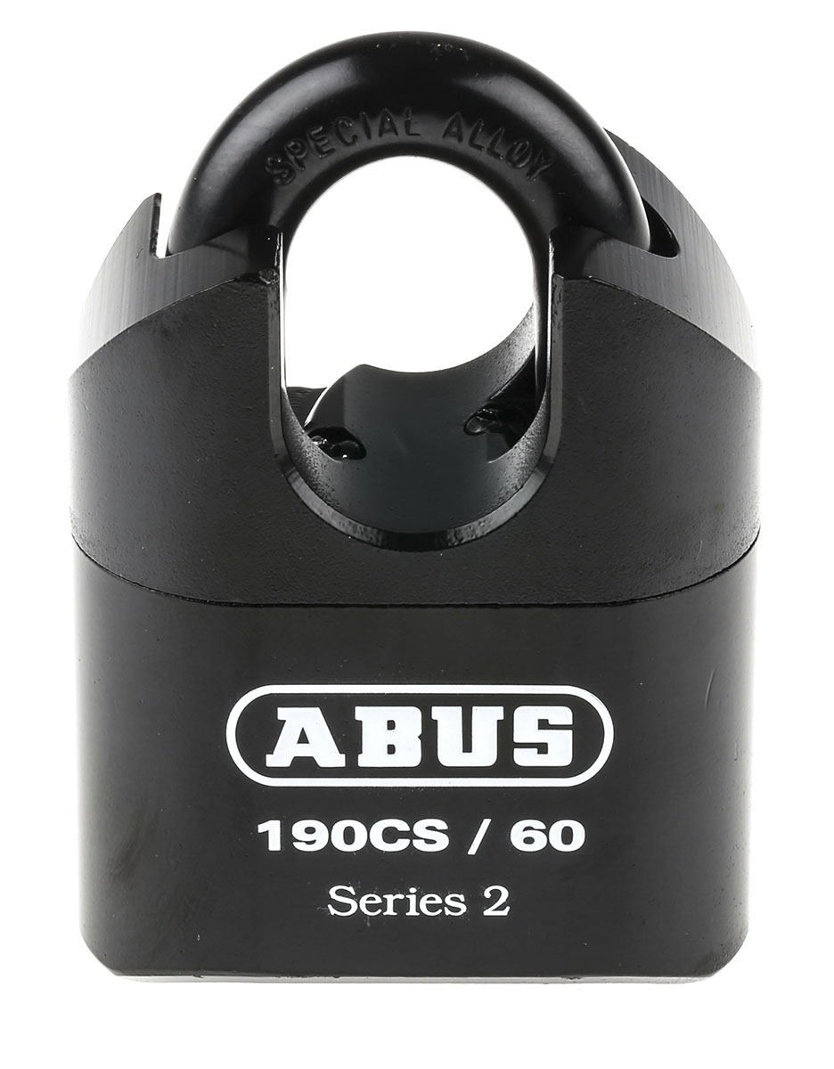 190cs60 ABUS Combination Padlock Steel Heavy Duty Padlock Weatherproof, 11 mm Shackle, 62 mm Body