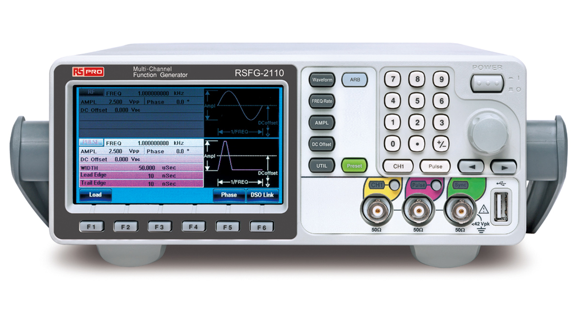 RS PRO RSFG-2110 Function Generator, 25 MHz Min, 25 MHz Max FM Modulation, RSCAL