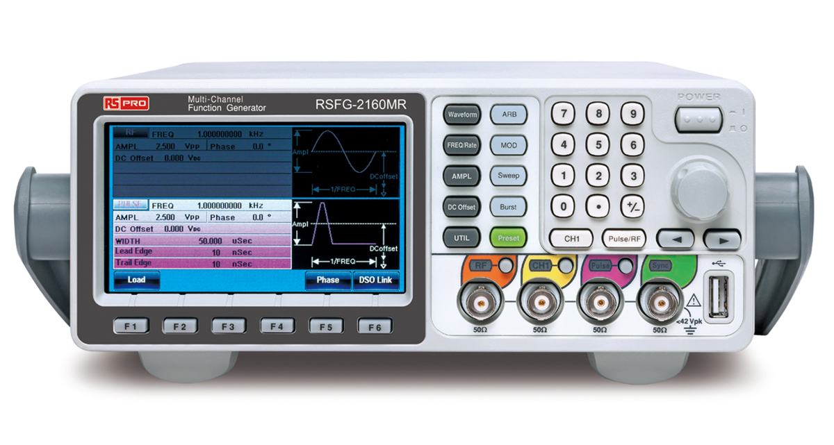 RS PRO RSFG-2160MR Function Generator, 25 MHz Min, 25 MHz Max FM Modulation, RSCAL