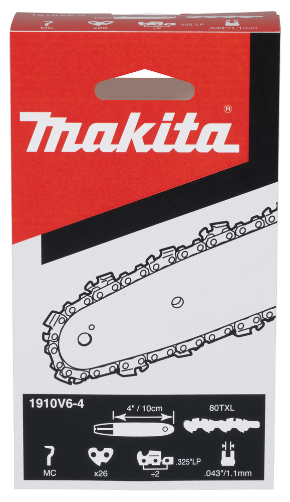 1910v6-4 Makita 1910V6-4 100 mm Chainsaw Chain for use with DUC101, UC100D