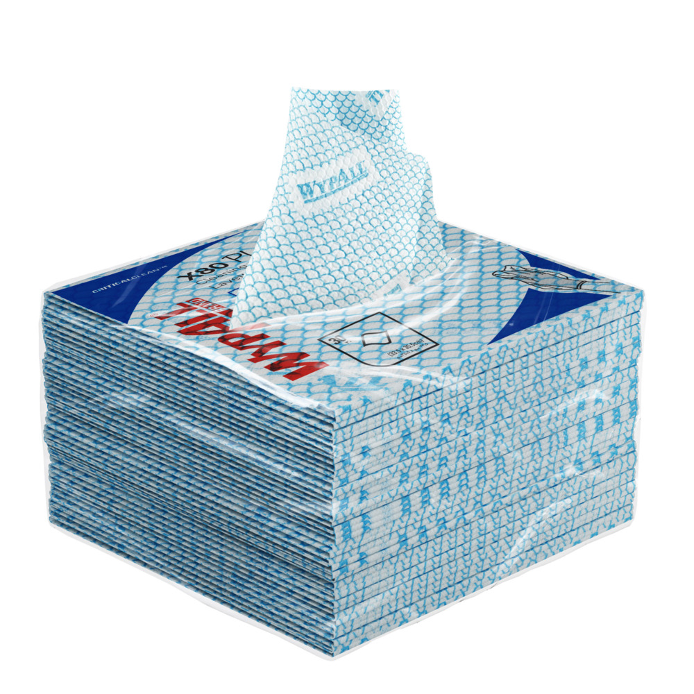 19139 WYPALL WYPALL Blue Cloths for Industrial Cleaning, Dry Use, Pack of 30 Per Pack, 355 x 335 mm, Repeat Use