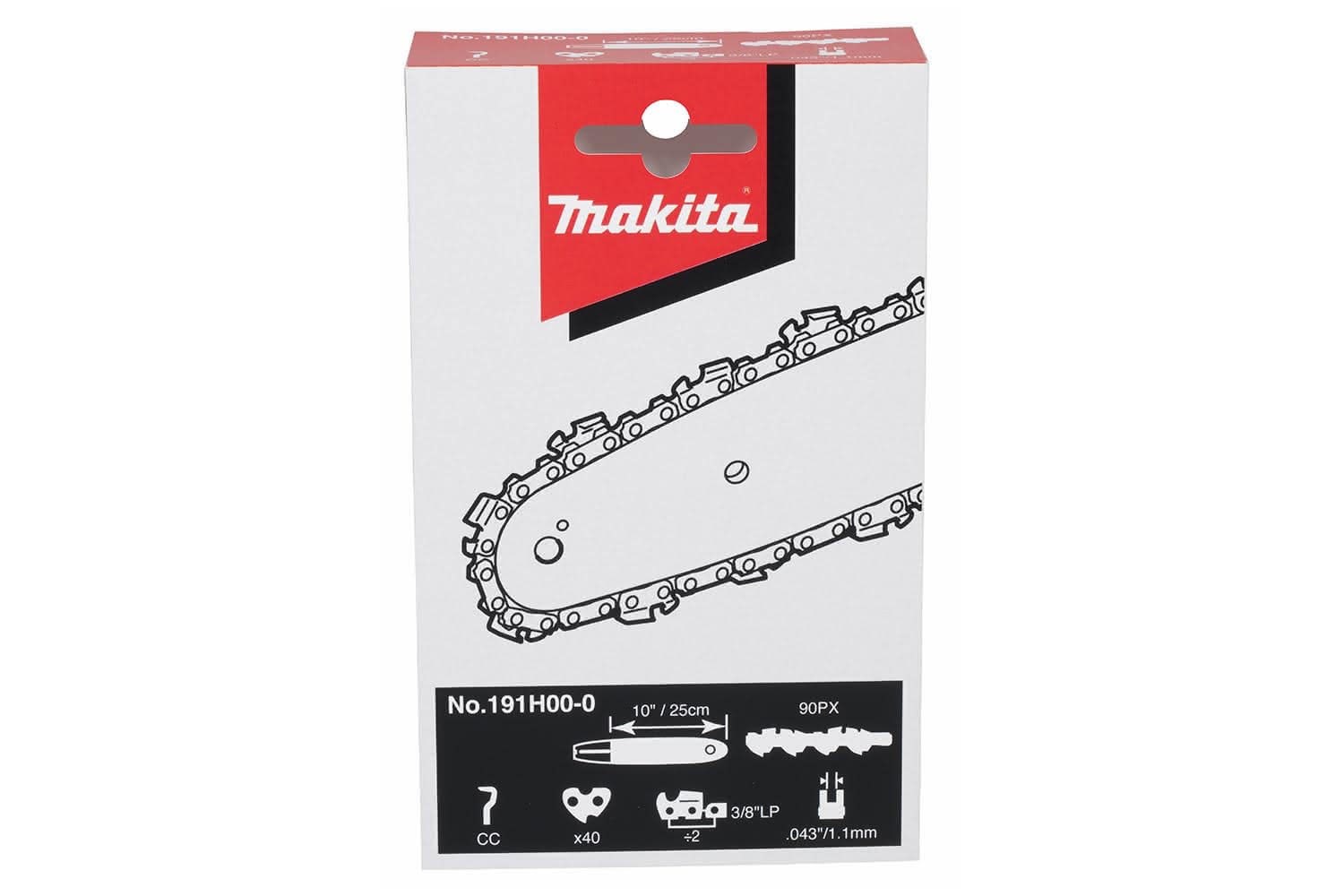 191h00-0 Makita 191H00-0 254 mm Chainsaw Chain, 9.5 mm Pitch for use with DUC254Z