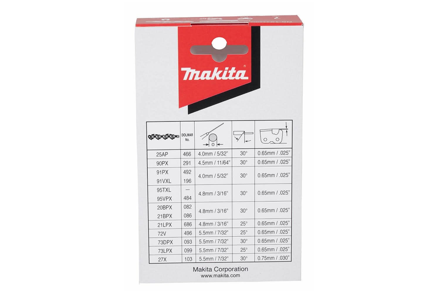 191h00-0 Makita 191H00-0 254 mm Chainsaw Chain, 9.5 mm Pitch for use with DUC254Z