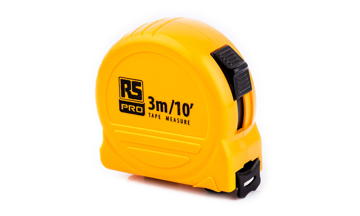 192-3657 RS PRO 3 m Tape Measure, Imperial, Metric