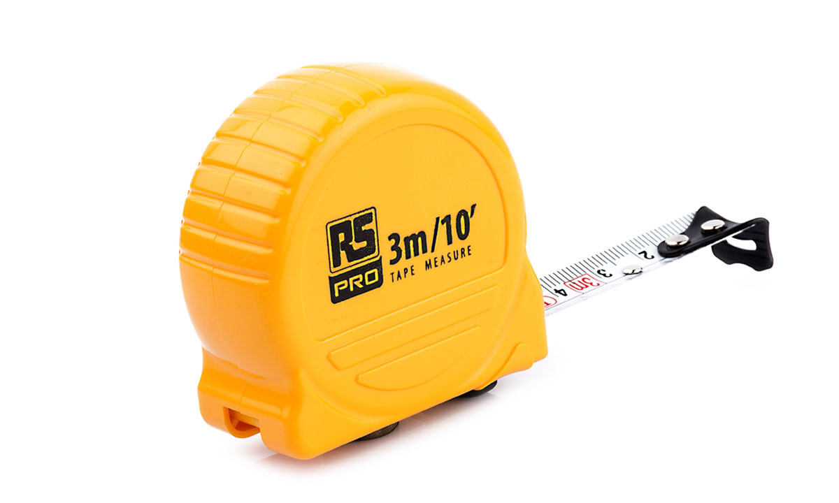 192-3657 RS PRO 3 m Tape Measure, Imperial, Metric