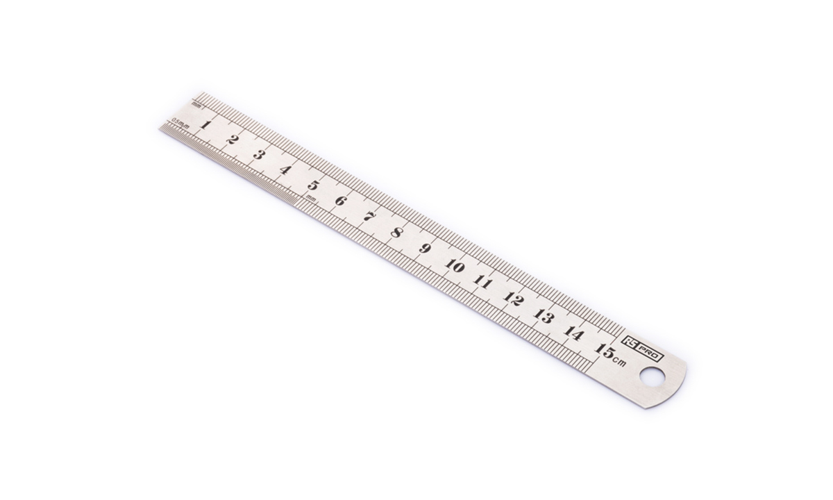 RS PRO 150 mm Stainless Steel Ruler Metric