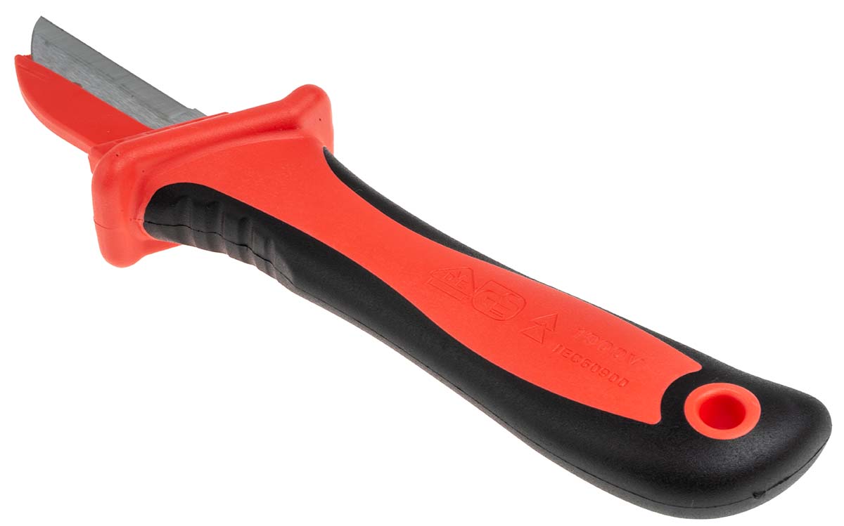 192-3674 RS PRO Cable Knife VDE/1000V Approved, 220 mm Overall, 44 mm Blade Stainless Steel